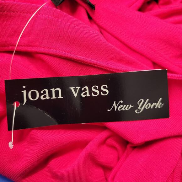 Joan Vass Dress Womens Medium Pink Black Sleeveless Colorblock Casual Stretch - Picture 2 of 11